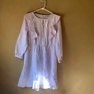 Madewell Cotton blend midi length lilac dress